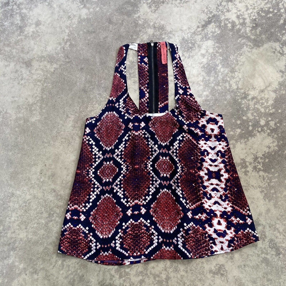 Eight Sixty Revolve Monte Animal Python Print Double Tank Top Racerback Size XS